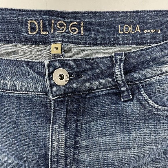 DL1961 Denim Jean Shorts Womens Size 26 Small Cut Off Lola - Picture 7 of 10